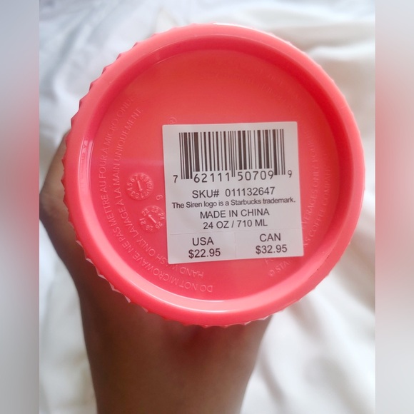 Starbucks Summer 2022 Bling Studded Dragon Fruit 24oz Venti Cold Cup Tumbler - Picture 4 of 4